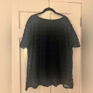 Amazon size XL navy Swiss for short sleeve blouse